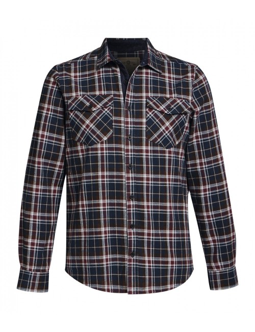 Camisa PLAID FLANNEL Azul - Rojo