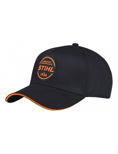Gorra de béisbol con logotipo circular- UNISEX- negro