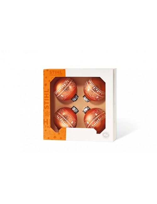 Juego de 4 bolas de Navidad ICON