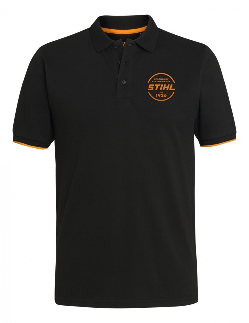 Polo LOGO-CIRCLE- UNISEX- negro